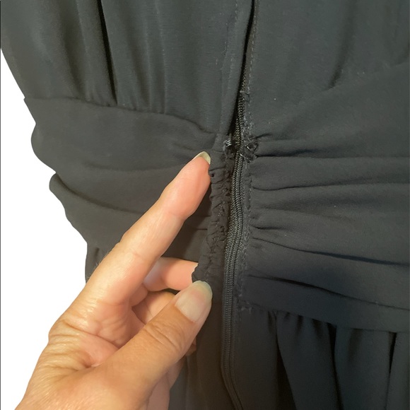 Vintage COCO Of California Black Ruffle Dress Sz 8 - Picture 8 of 9